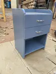 Gray Wooden Side Bed Drawer - 1