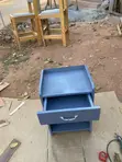 Gray Wooden Side Bed Drawer - 2