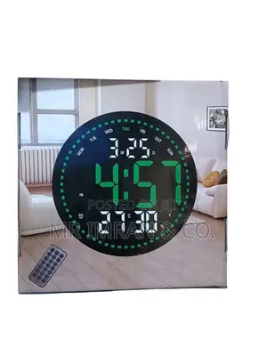 A&S Round LED Digital Wall Clock
