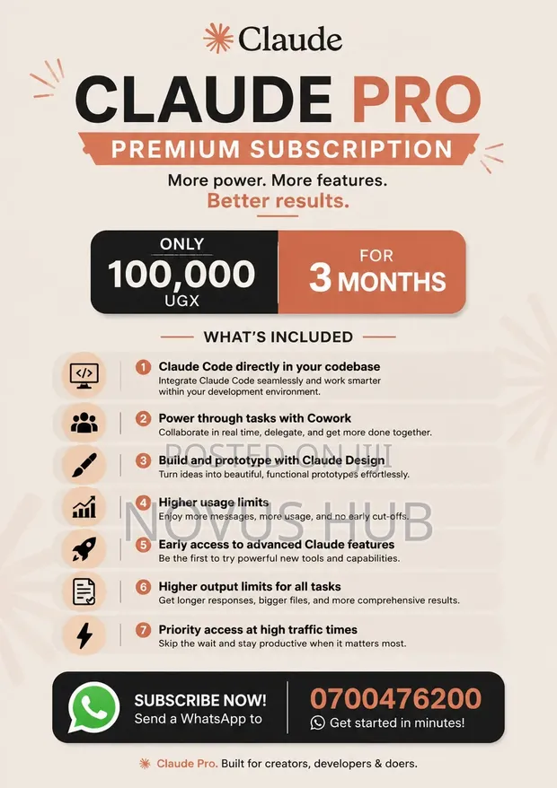 Claude AI Pro Subscription - 3 Months - 1