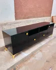 Black TV Stand Unit - 6ft Length - 3