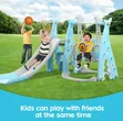 4-in-1 Indoor/Outdoor Kids Swing Set with Basketball Hoop - 2