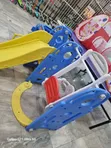 4-in-1 Kid's Slide Swing Set & Climber - 2