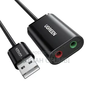 Ugreen US205 USB 2.0 to 3.5mm External Sound Adapter (Black)