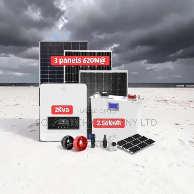 2.56kWh Hybrid Solar System with LiFePO4 Battery - 1