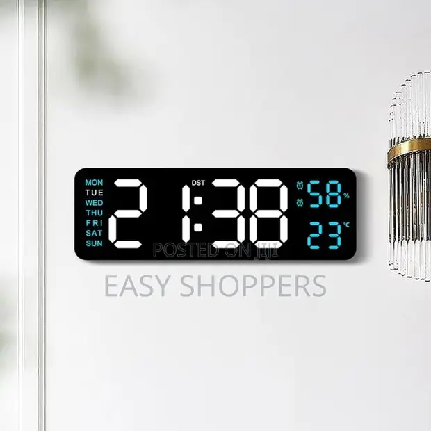 Modern LED Digital Wall Clock - Large Display - 1
