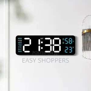 Modern LED Digital Wall Clock - Large Display