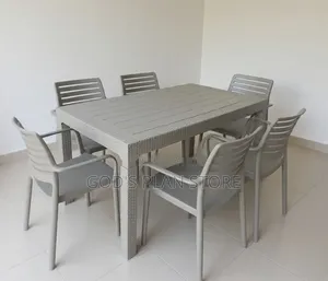 Brand New Monoblock Plastic Dining Table and Chairs Set
