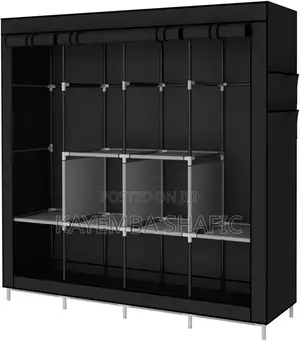 Premium 4-Column Portable Fabric Wardrobe