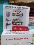 5-Piece Black Stainless Steel Corner Shower Caddy Set - 2