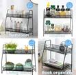 Two-Tiered Metal Mesh Multipurpose Storage Shelf - 2