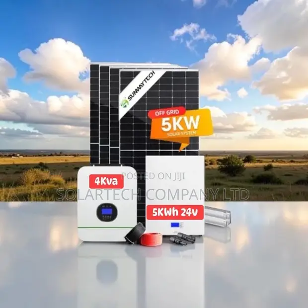 Reliable 5kWh Hybrid Solar Power System with 620W N-Type Panels - 1
