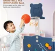 Kids Foldable Activity Playpen with Basketball Hoop - 1