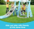 4-in-1 Kids Indoor/Outdoor Swing Set with Basketball Hoop - 2