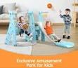 4-in-1 Kids Indoor/Outdoor Swing Set with Basketball Hoop - 5