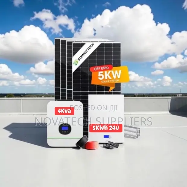 5kWh LiFePO4 Hybrid Solar System with 4kVA Inverter - 1