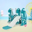 Plastic Swing Set with Slide and Basketball Hoop for Kids - 1