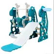 Plastic Swing Set with Slide and Basketball Hoop for Kids - 2