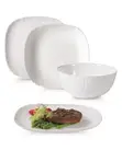 Genuine Luminarc Lotusia White Dinner Plates - 1 Dozen - 2