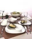 Genuine Luminarc Lotusia White Dinner Plates - 1 Dozen - 3