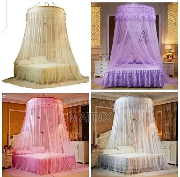 Round Mosquito Nets in All Colours - 1