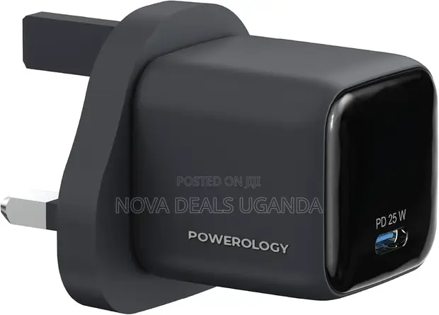 Powerology Volt-X 25W Mini GaN Wall Charger USB-C Fast Charger - 1