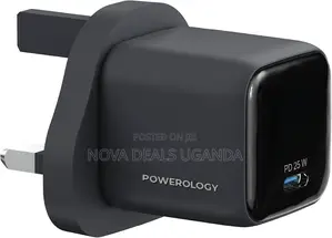 Powerology Volt-X 25W Mini GaN Wall Charger USB-C Fast Charger