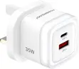 Powerology 35W Dual Port Fast Wall Charger (USB-C PD + USB-A) - 1