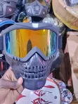 Skull Motorcycle Goggles with Removable Face Mask - 1