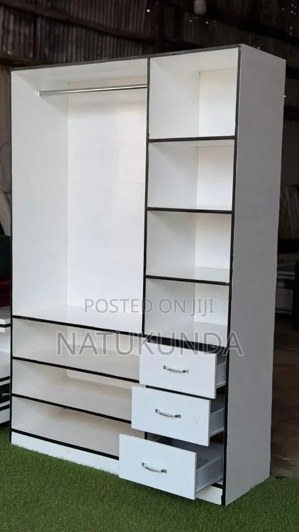 Simple Open Closet with 3 Drawers - 1