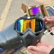 Motorcycle Helmet Mask & Riding Goggles - 2