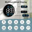 Digital LED Round Wall Clock - 10" Blue - 3