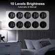 Digital LED Round Wall Clock - 10" Blue - 4