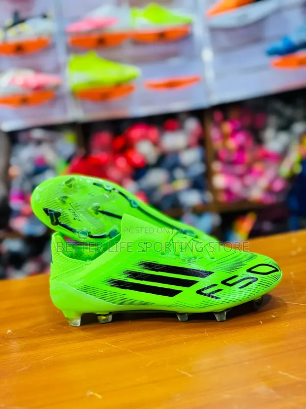 Adidas F50 Football Boots - Light Green - 1