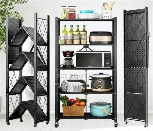 5-Layer Folding Metal Storage Rack - 1