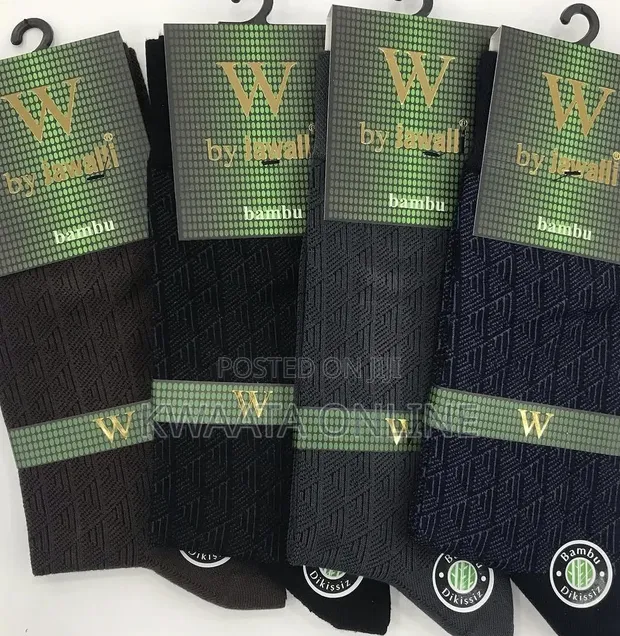 Jawalli Patterned Bamboo Men's Socks (1 Pair) - 1