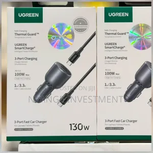 Ugreen 130W 3-Port Fast Car Charger