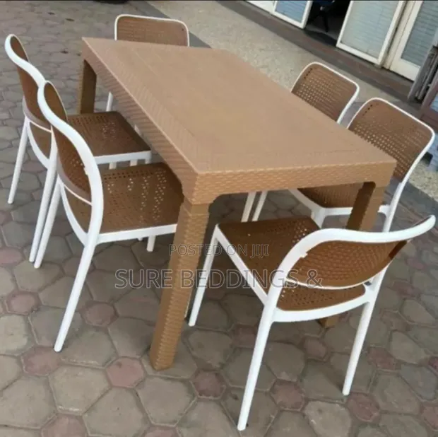 6-Seater Plastic Dining Set - 1