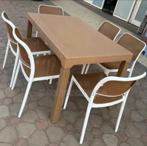 6-Seater Plastic Dining Set