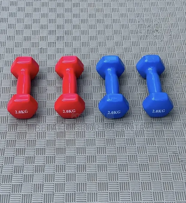 Brand New 2kg Hexagonal Dumbbells Pair - 1