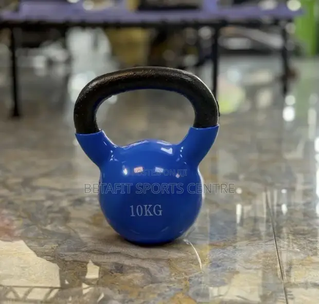 10kg Vinyl Coated Gym Kettlebell - 1