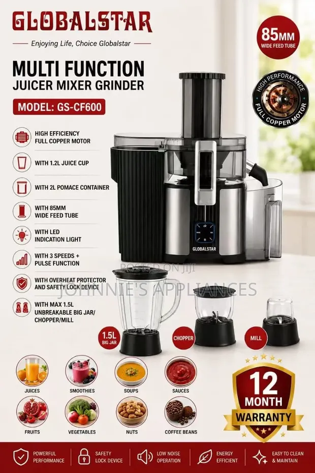(4in1) Globalstar Multi Function Electric Juicer / Grinder - 1