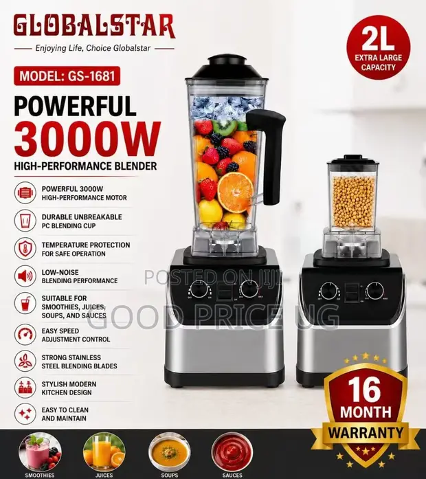 Globalstar GS-1681 High-Performance Commercial Blender - 1