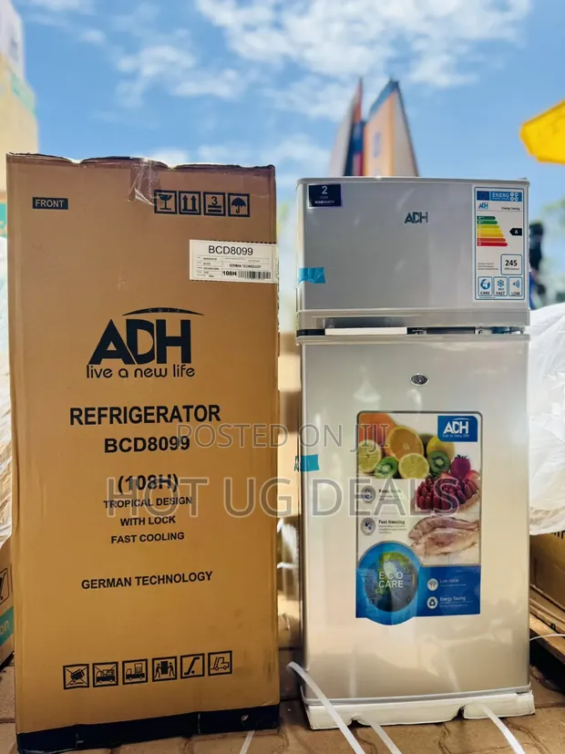 ADH 140 Liters Double Door Defrost Fridge - Inox - 1