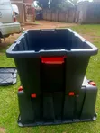 180L Heavy-Duty Stackable Storage Box with Wheels - 2