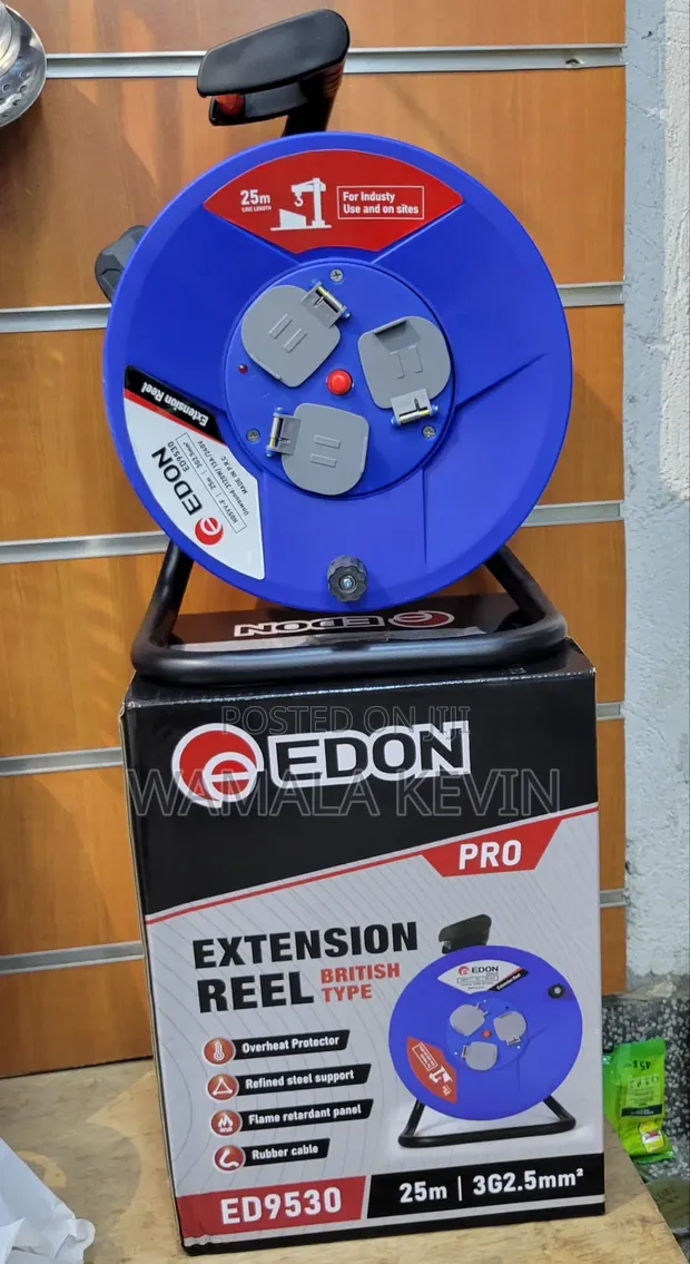 Edon ED9530 Extension Reel - 25m, 4 Sockets - 1