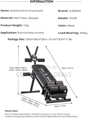 Adjustable Gym Weight Bench Press - Foldable Home Gym