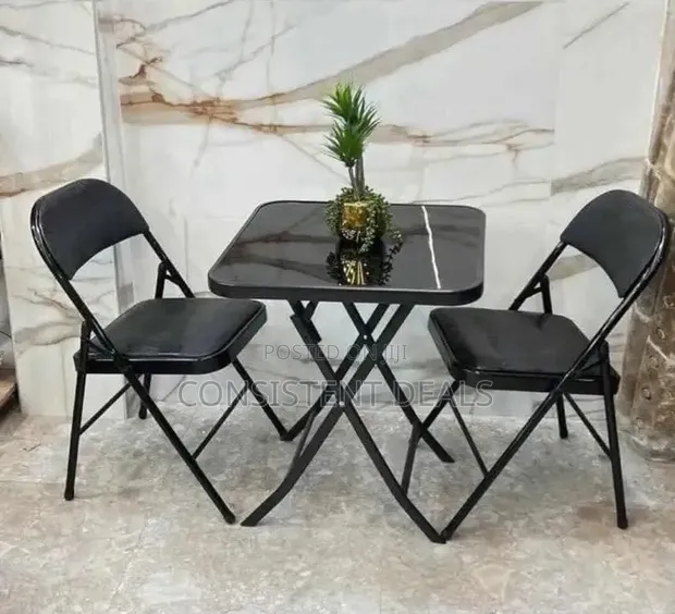 Foldable Table with 2 Chairs Set - 1