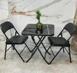 Foldable Table with 2 Chairs Set - 2