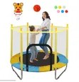 Kids Indoor/Outdoor Portable Trampoline with Safety Enclosure - 2